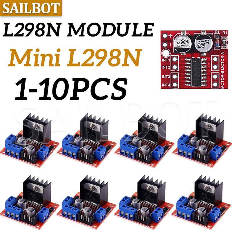 L298N Module - 1/5/10 adet L298N DC Motor sürücüsü