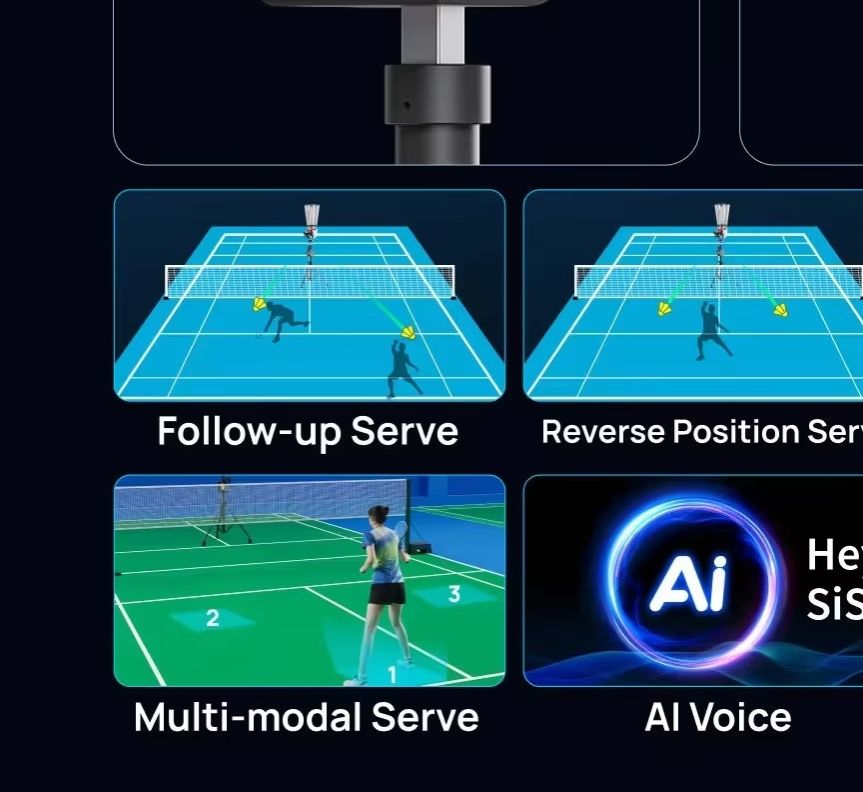 Robot Remote Control - Akıllı 4D Spor Atış Badminton Robotu,