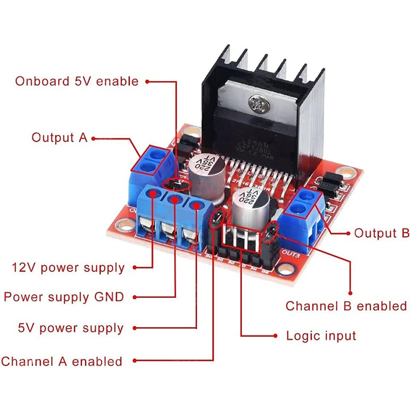 L298N sürücü panosu modülü L29 - L298N Module incelemesi ve fiyatı